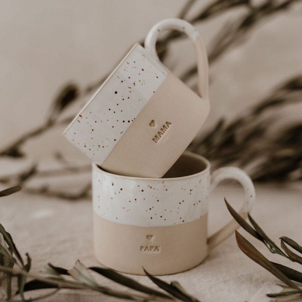 Tasse "Papa" aus Steingut von Eulenschnitt NEU 